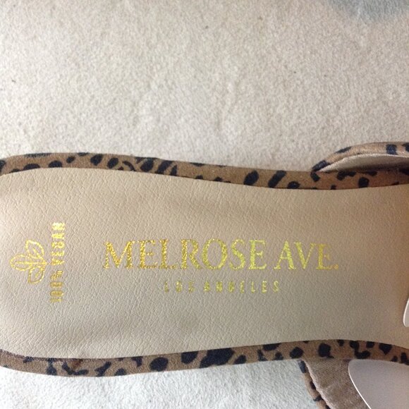 NWOT Melrose Ave; LA Vegan Spotted Print Slides, "11", Bohemian Chic, Comfort - Picture 4 of 6